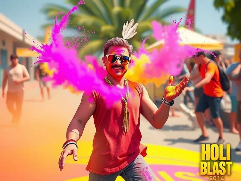 Rainbow Holi Blast character customization options